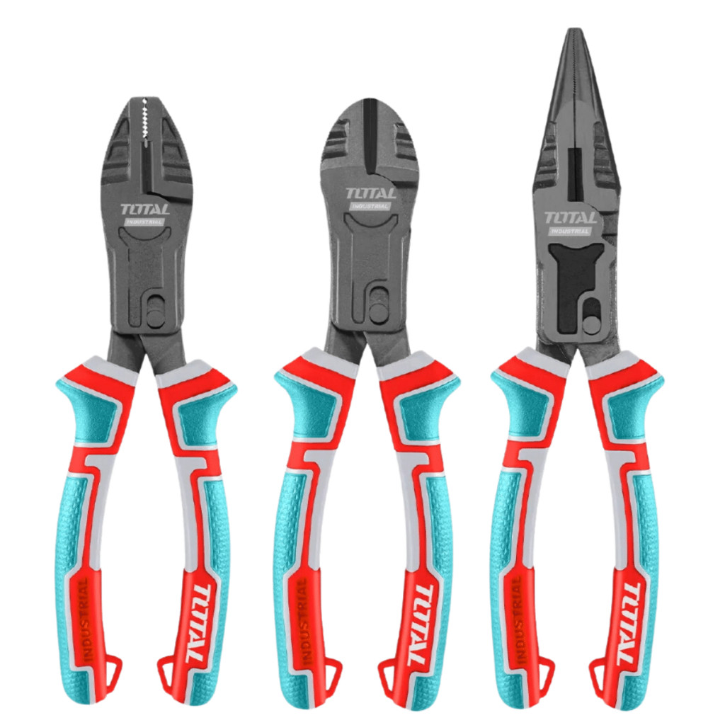 Bộ 3 Kìm Trợ Lực 65% Cao Cấp TOTAL THT2CK231S Gồm Kìm Răng 8 inch, Cắt 8 inch và Kìm nhọn 8.5 inch đa năng - Thinksafe