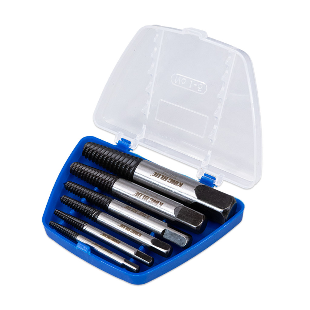Bộ lấy ốc gãy KingBlue KBYT6 taro răng ngược gồm 7 size từ 3 - 25m, chất liệu thép crv