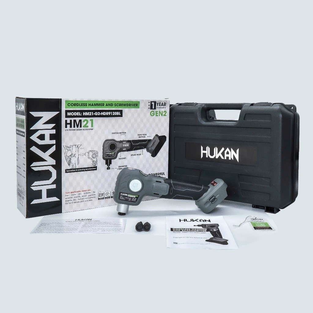 Thân Máy Chuyên Vít Búa Góc Pin HUKAN HM21-G2-HDR9120BL