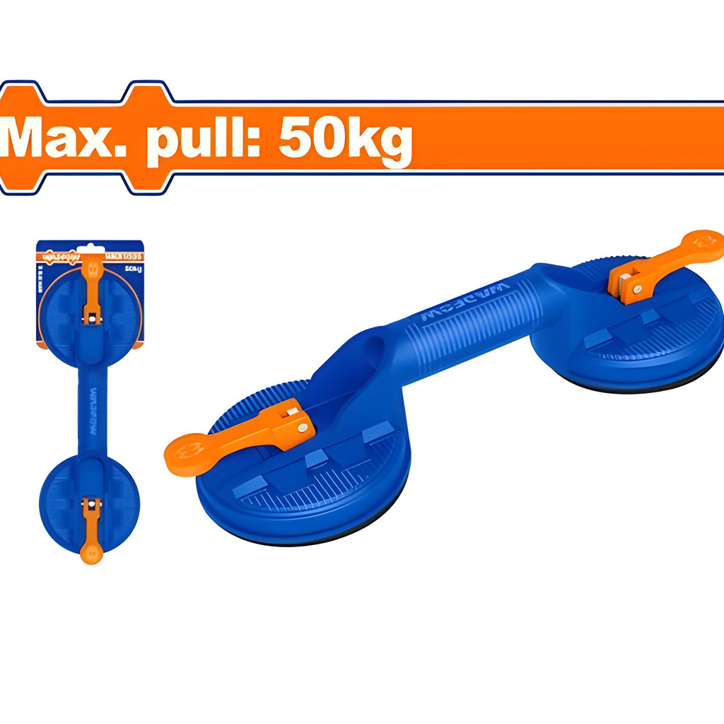 Giác hút kính cầm tay WADFOW 25 - 75kg Hít kính, hít gạch, hít đơn, hít đôi, hít 3 chấu đường kính 115mm