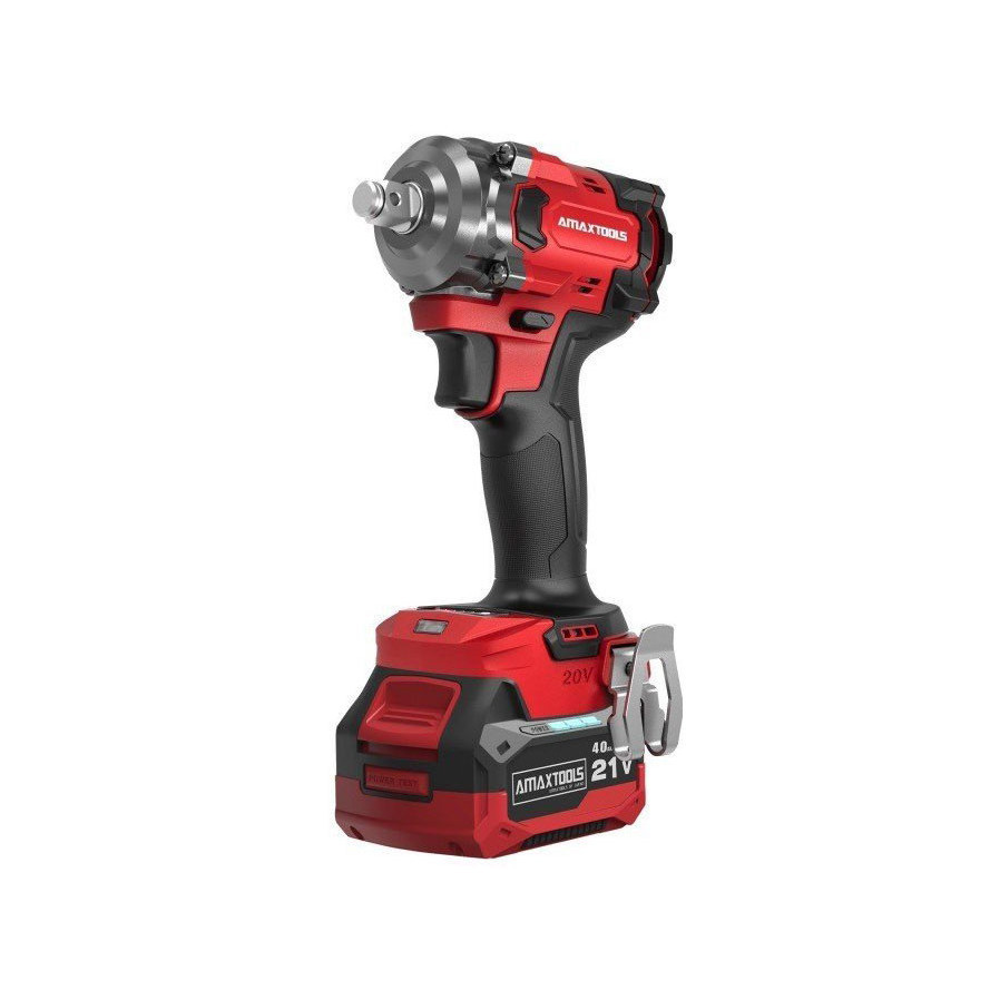 Máy siết bulong pin 21V Amaxtools ABL40012SM, lực siết 400Nm, Máy bắn bulong không chổi than, đầu 1/2 inch - Thinksafe