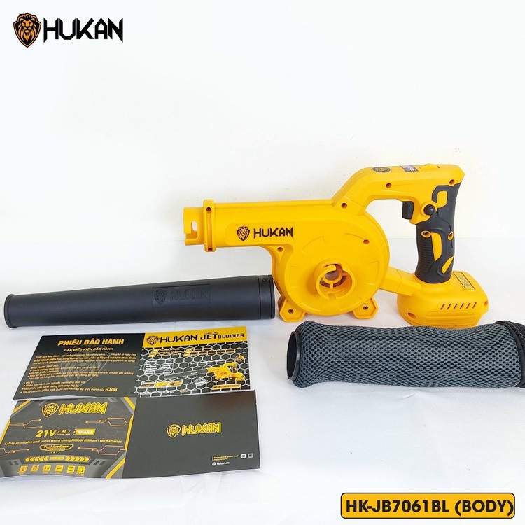 Máy thổi và hút bụi pin 21V HUKAN HK-JB7061BL, động cơ không chổi than, 6 cấp độ chỉnh gió Máy thổi lá - Thinksafe