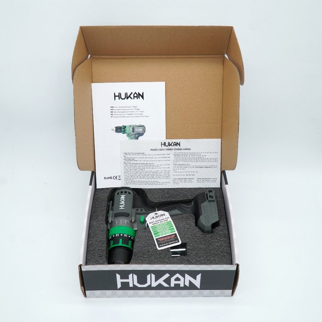Khoan Pin HUKAN HM21-G1-I20 Lực Siết 90N.m - 3 chức năng có chức năng - Động cơ không chổi than