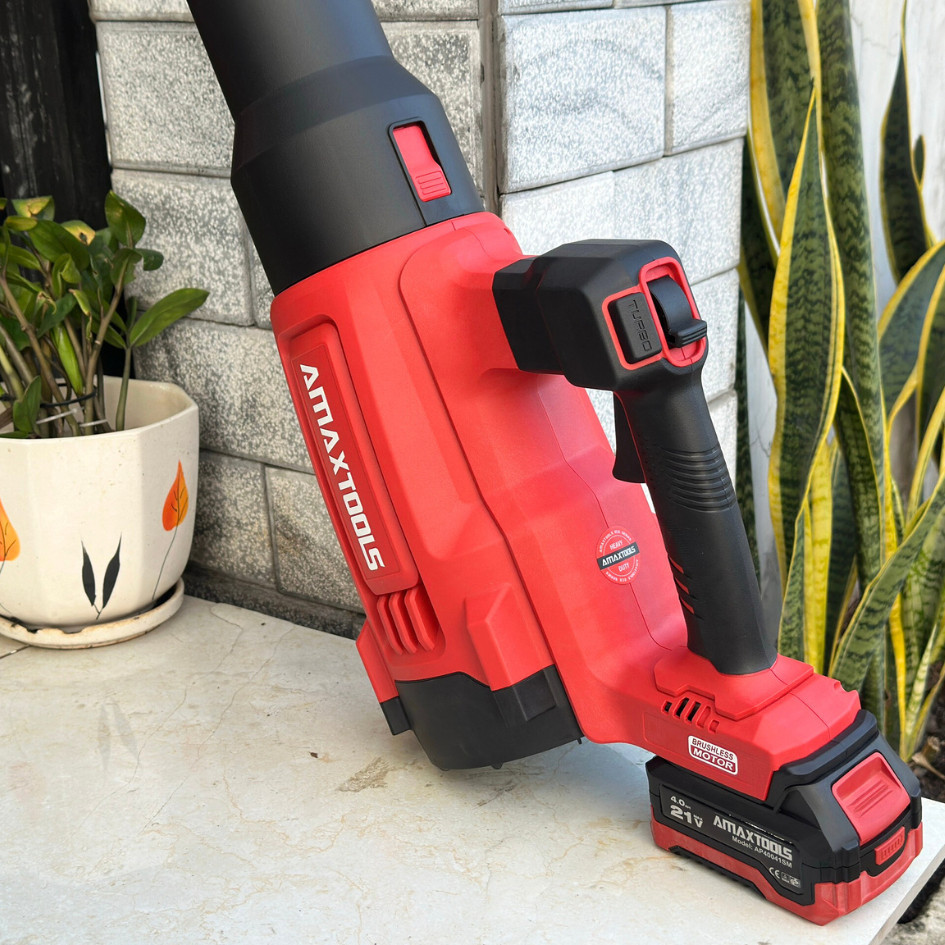 Máy thổi bụi pin 21V Amaxtools ATB260-SM tốc độ không khí 260 km/h Máy thổi lá tốc độ gió 12000 - 17000 v/p - Thinksafe