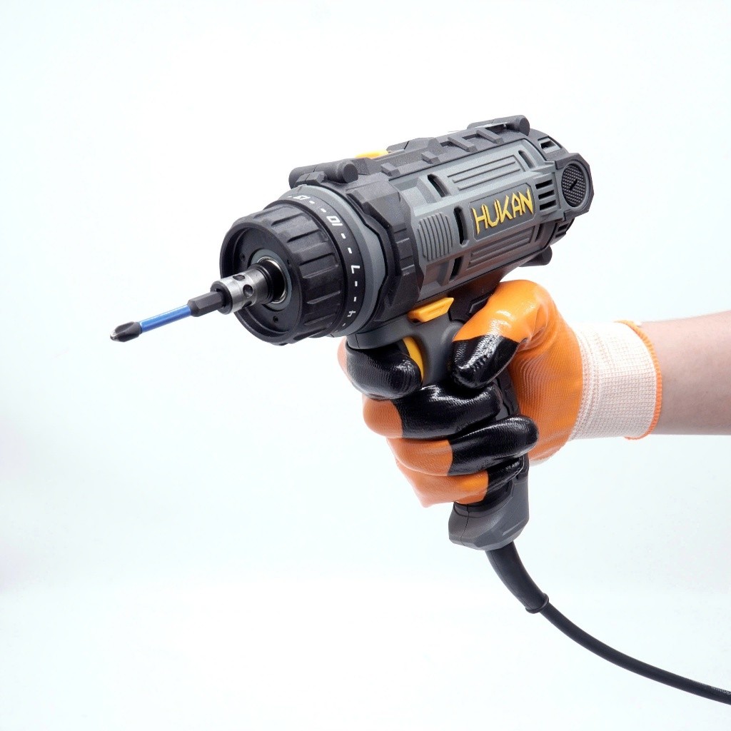 Máy khoan và vít 2 trong 1 HUKAN G2-KVT600Q, Công suất 600W, Đầu kẹp 13mm, Dây điện dài 8m, Phiên bản mới