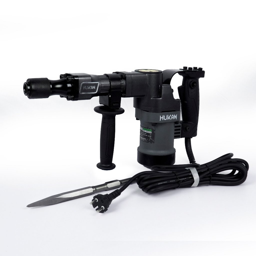 Máy đục bê tông Hukan HK-DH0820M (Gen 2) Công suất: 1250W, Lực đập: 15J, Mũi 17mm, Tặng 2 mũi đục +mỡ, Máy chuyên đục