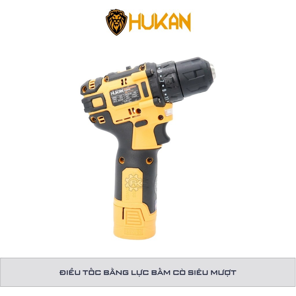 Máy khoan pin HUKAN HK-XC5 NEW 2024, Không Chổi Than, Lực siết 40Nm, Có khóa trục Máy bắn vít 20 cấp trượt - Thinksafe