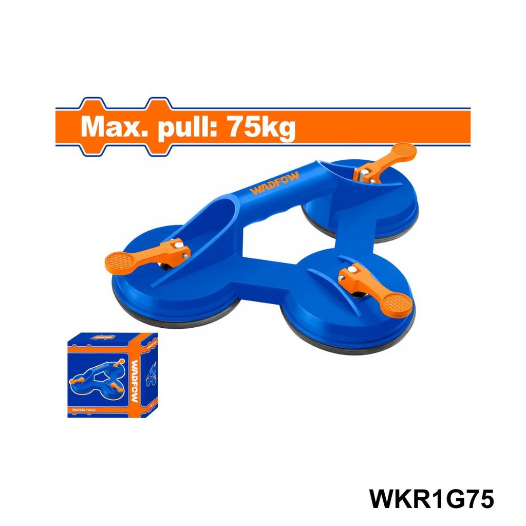 Giác hút kính cầm tay WADFOW 25 - 75kg Hít kính, hít gạch, hít đơn, hít đôi, hít 3 chấu đường kính 115mm