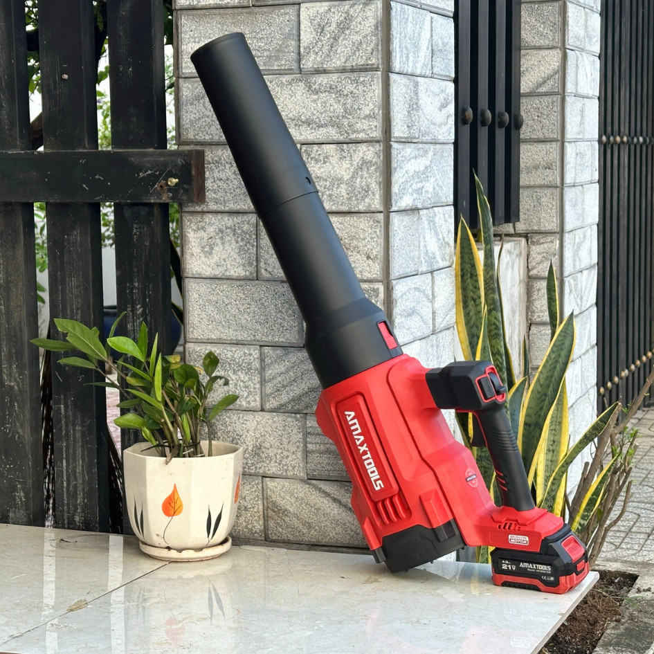 Máy thổi bụi pin 21V Amaxtools ATB260-SM tốc độ không khí 260 km/h Máy thổi lá tốc độ gió 12000 - 17000 v/p - Thinksafe