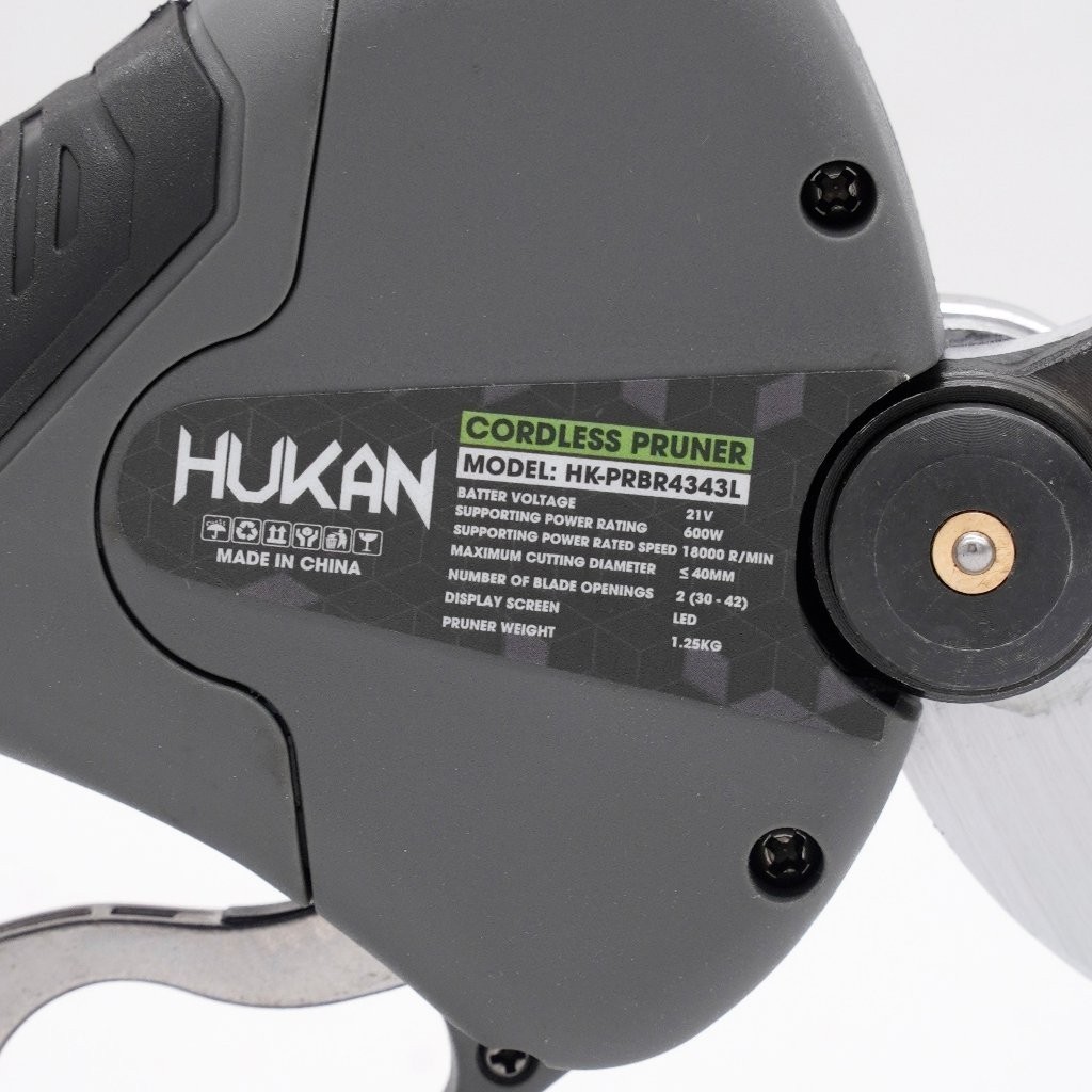 Kéo cắt cành pin HUKAN HK-PRBR4343L, Gen 2, Động cơ Không chổi than, Màn hình LED, Đường kính cắt 43mm - Thinksafe