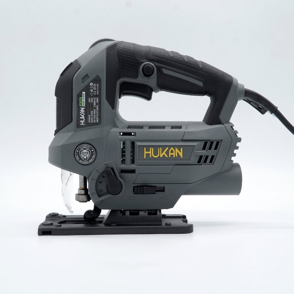 Máy cưa lọng HUKAN HK-JS750 Công suất 750W, 6 cấp chỉnh tốc, Tốc độ 3000v/p, 3 cấp chỉnh đá lưỡi, cắt gỗ 65mm, thép 3mm