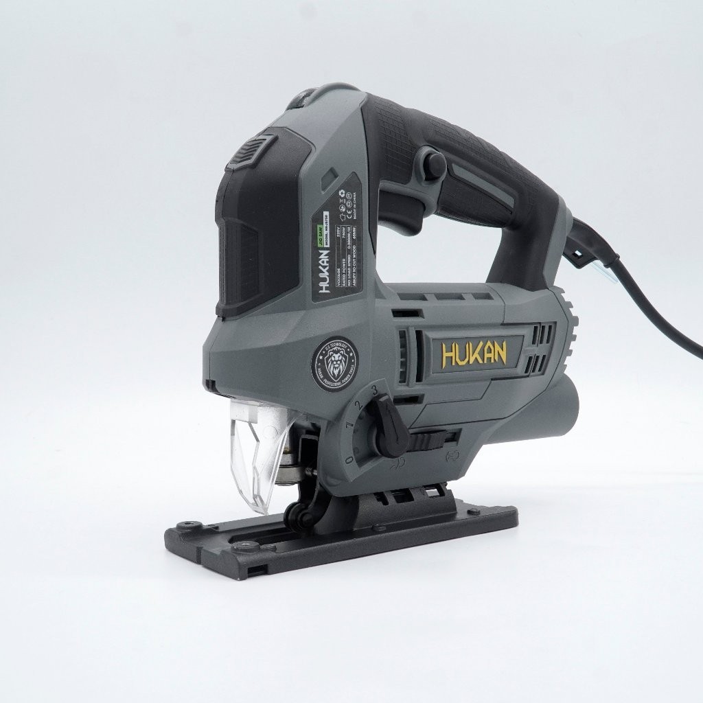 Máy cưa lọng HUKAN HK-JS750 Công suất 750W, 6 cấp chỉnh tốc, Tốc độ 3000v/p, 3 cấp chỉnh đá lưỡi, cắt gỗ 65mm, thép 3mm