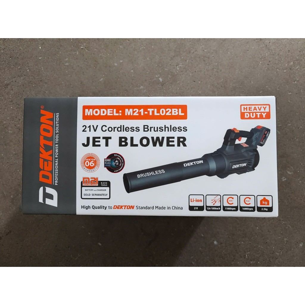 Máy Thổi Lá Dùng Pin Phổ Thông DEKTON M21-TL02BL, chế độ thổi turbo Có Thể Chỉnh Khoá Công Tắc, máy thổi bụi lớn