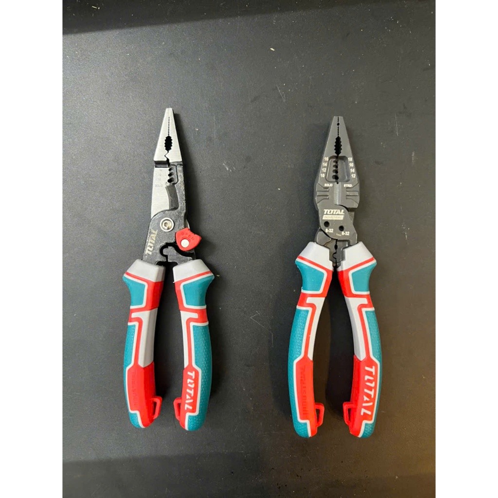 Kìm điện đa chức năng 8 in 1 TOTAL THTMF186 200mm trợ lục 65% giúp uốn, giữ đinh, cờ lê, cắt uốn, tuốt dây điện, tán vít