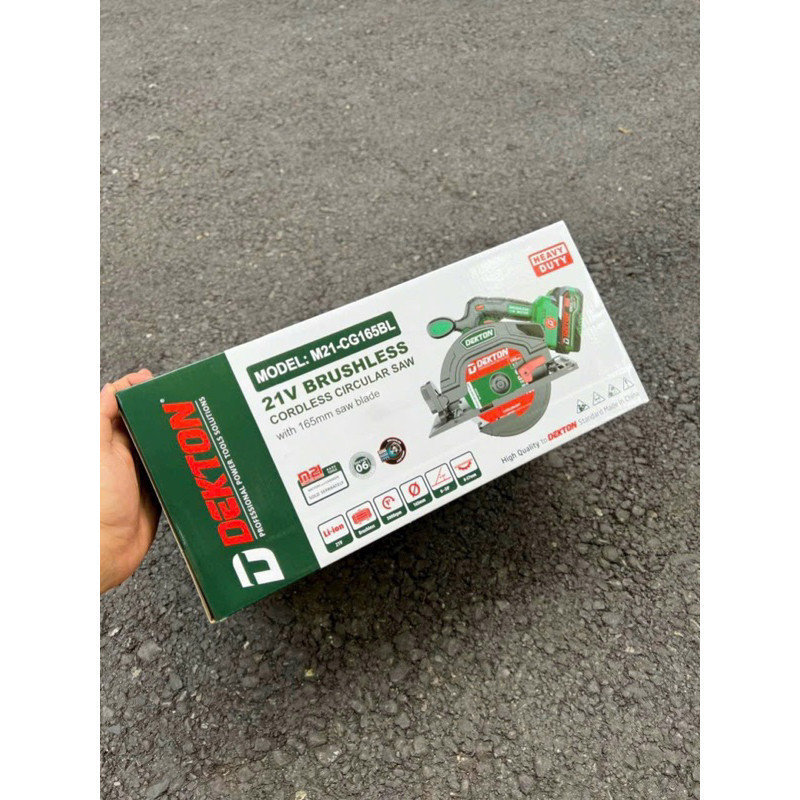 Máy cưa gỗ Pin 21V Dekton M21- CG165BL cưa đĩa không chổi than lưỡi 165mm, điều chỉnh góc cắt