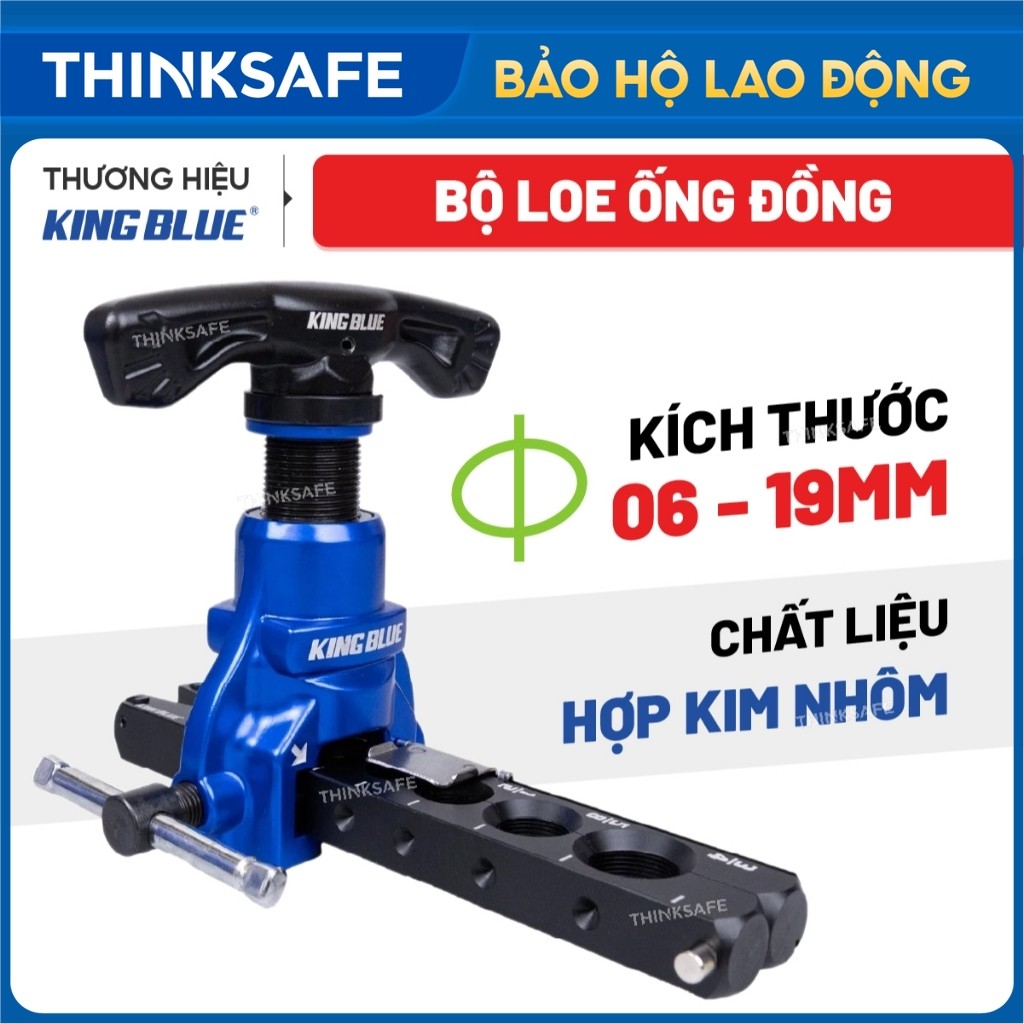 Bộ loe ống đồng KingBlue KB-C1323 Bộ lã ống hợp kim nhôm bằng tay có thanh trượt định vị, 6 kích thước ống 6-19mm