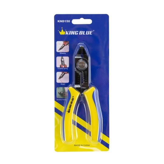 Kìm tuốt dây điện đa năng, cắt chân mạch linh kiện KingBlue KND200/KND150 kìm cắt dây điện chính hãng
