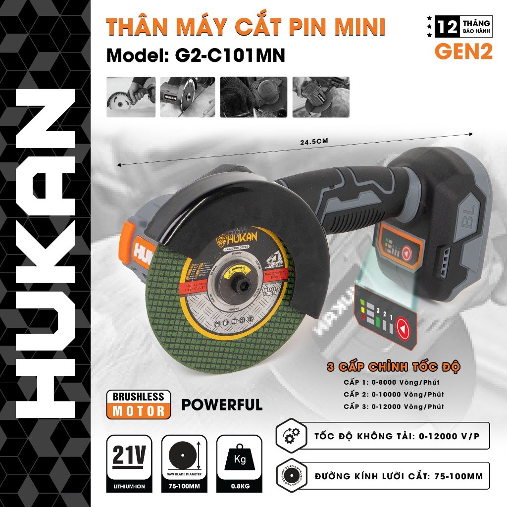 Thân máy cắt đa năng mini HUKAN Gen2 G2-C101MN