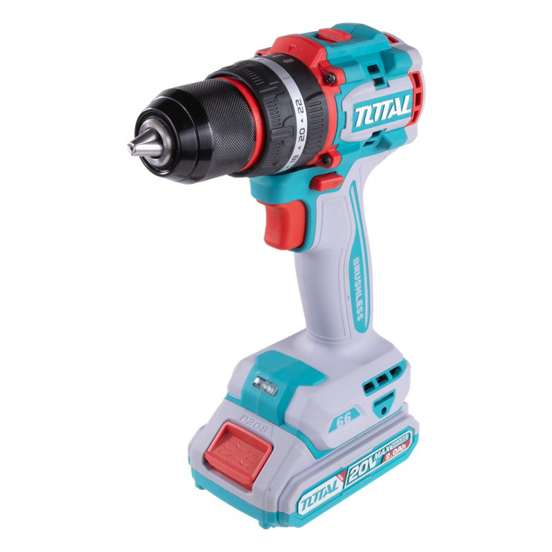 Máy khoan búa không chổi than 66Nm dùng pin 20V TOTAL  TIDLI20668 - TIDLI206681 khoan pin không chổi than