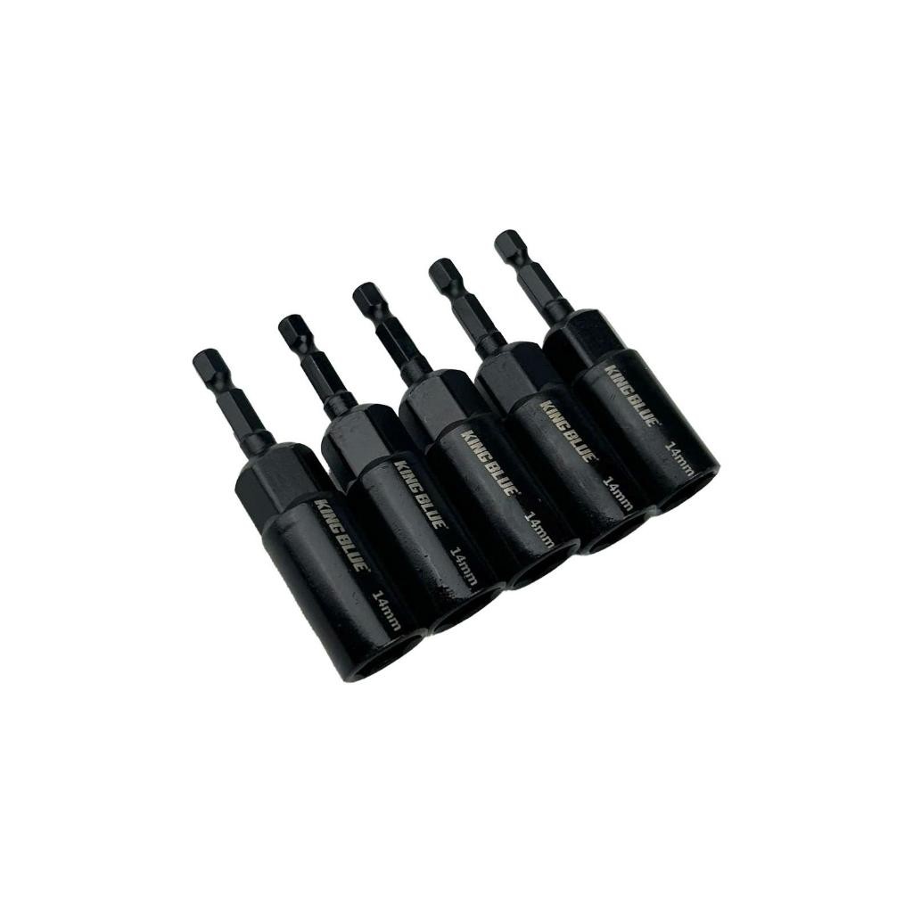 Đầu chụp Bulong sâu lòng KingBlue đa dạng kích thước 7 -19mm, dài 80mm chuôi lục giác 1/4 inch, đầu tuýp CR-V cao cấp