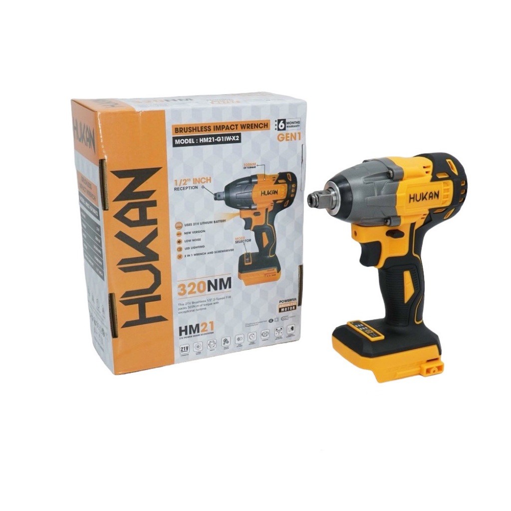 Máy siết bulong pin Hukan HM21-G1IW-X2 Lực Siết 320Nm