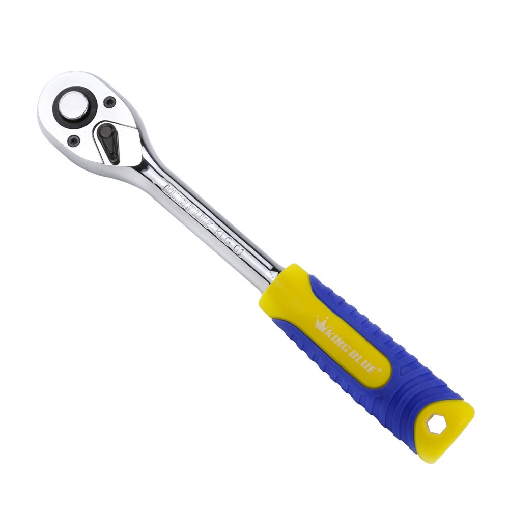 Cần siết tự động 1/2 inch KingBlue KLG-01 255mm, 72 răng tay cầm bọc nhựa Tay vặn nhanh để lắp, mở, thay thế đầu tuýp