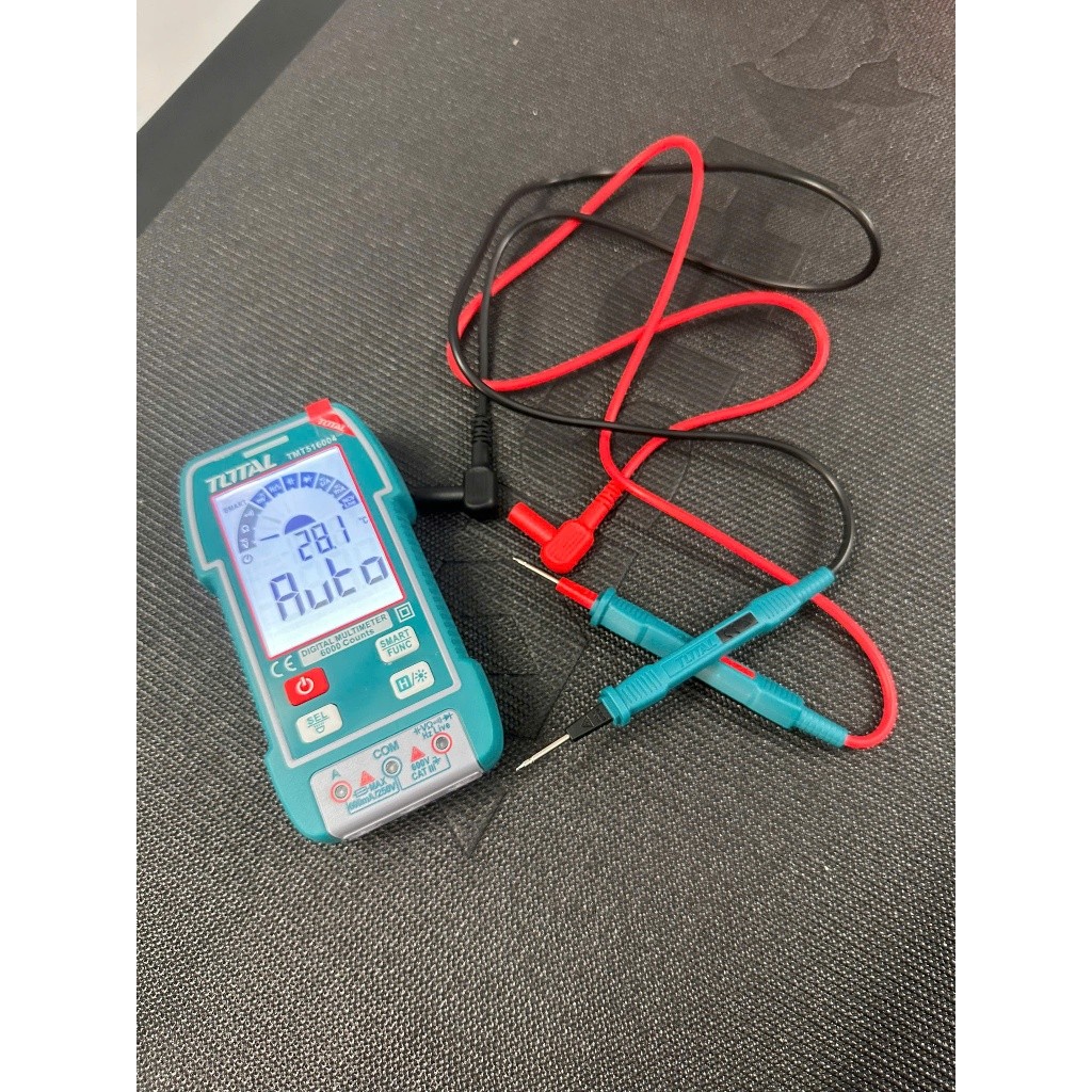 Đồng hồ vạn năng kỹ thuật số TOTAL TMT516004 dụng cụ kiểm tra dòng điện DC/ AC Đồng hồ thông minh đo điện trở, điện áp