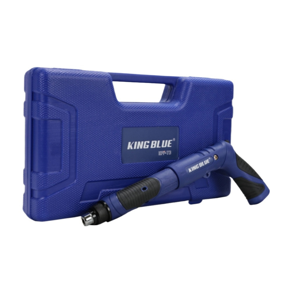 Dụng cụ bắn đinh bê tông Kingblue KFF-73 đầu 7.3mm kèm phụ kiện, Máy bắn đinh có thể gập thẳng chất liệu thép carbon
