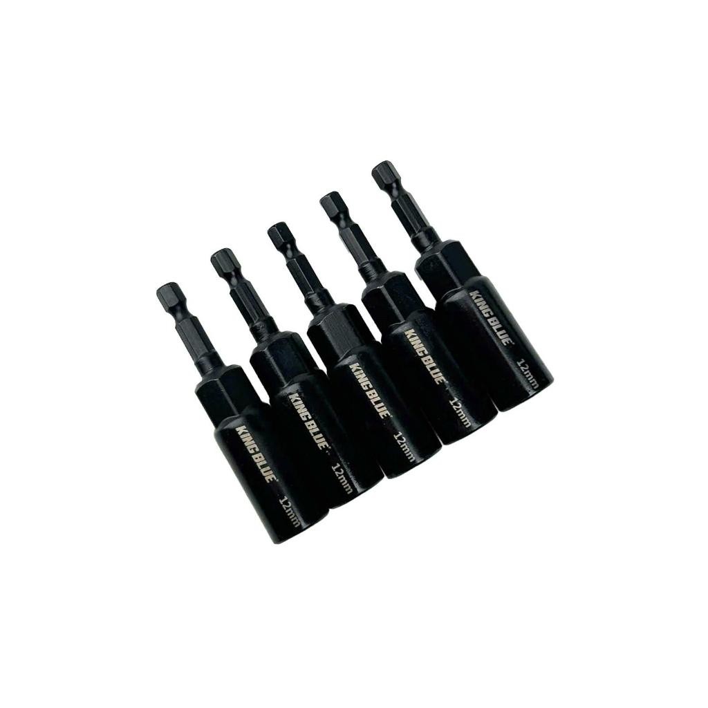 Đầu chụp Bulong sâu lòng KingBlue đa dạng kích thước 7 -19mm, dài 80mm chuôi lục giác 1/4 inch, đầu tuýp CR-V cao cấp