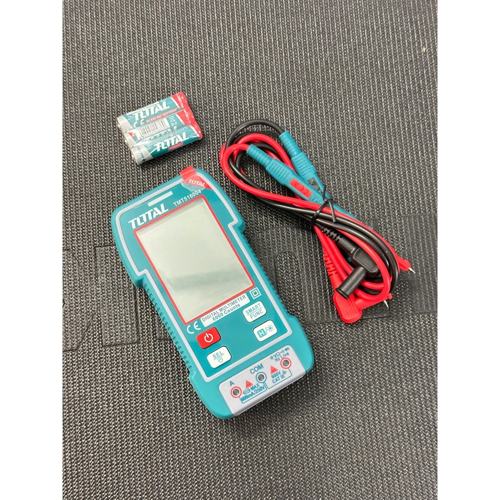 Đồng hồ vạn năng kỹ thuật số TOTAL TMT516004 dụng cụ kiểm tra dòng điện DC/ AC Đồng hồ thông minh đo điện trở, điện áp