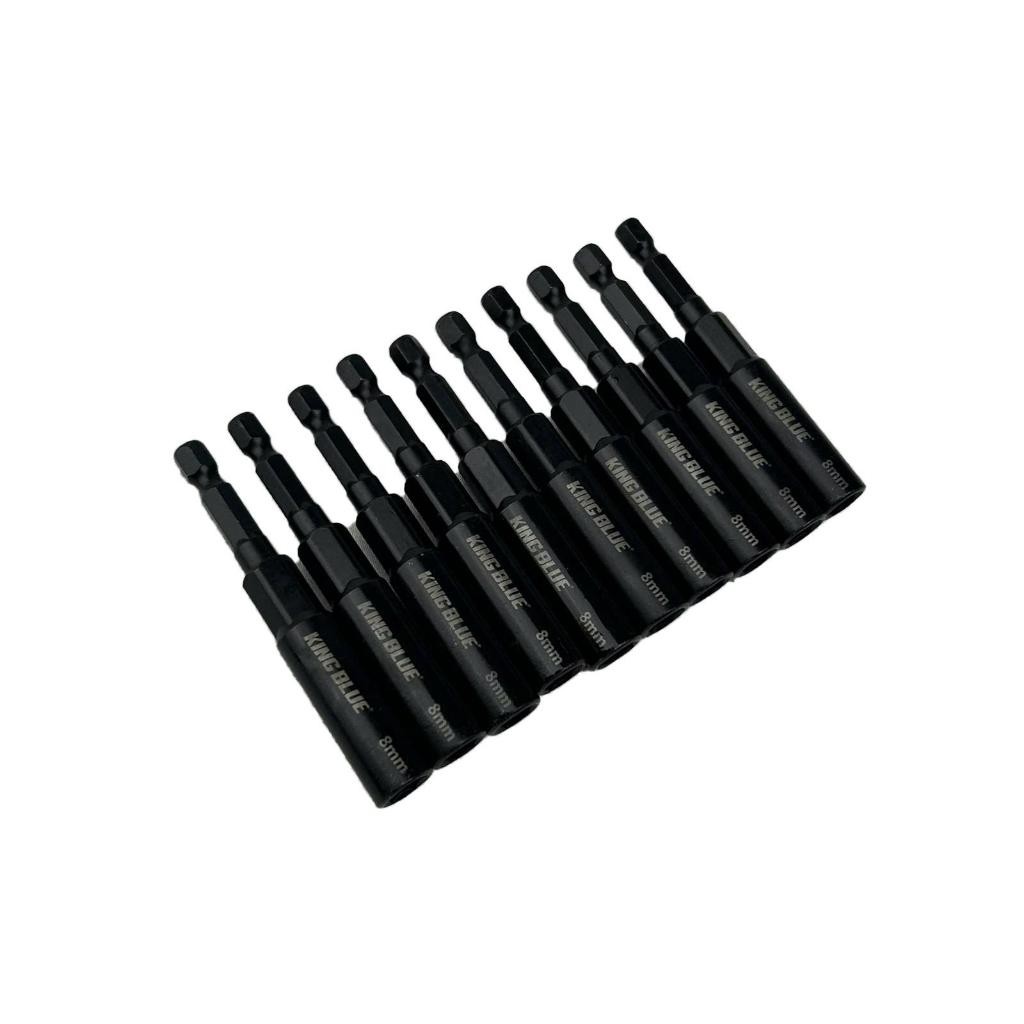 Đầu chụp Bulong sâu lòng KingBlue đa dạng kích thước 7 -19mm, dài 80mm chuôi lục giác 1/4 inch, đầu tuýp CR-V cao cấp