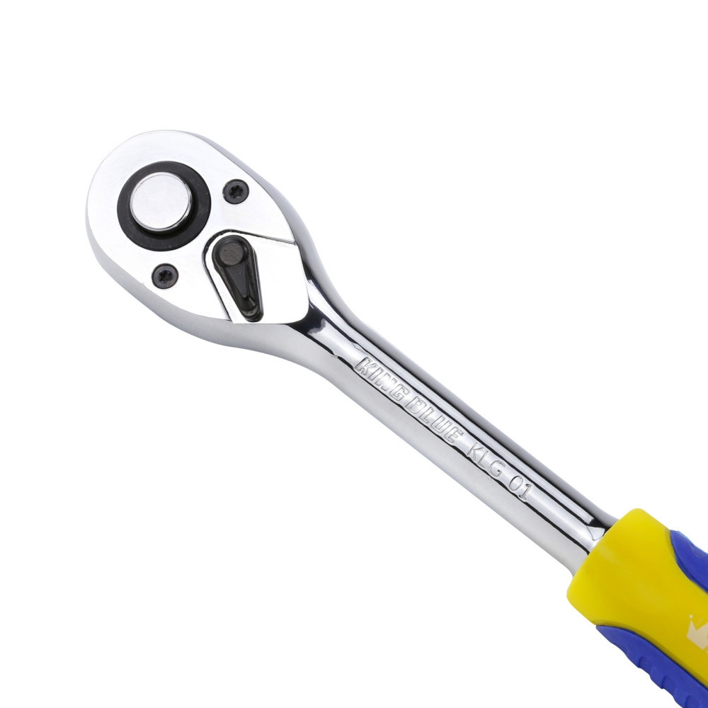 Cần siết tự động 1/2 inch KingBlue KLG-01 255mm, 72 răng tay cầm bọc nhựa Tay vặn nhanh để lắp, mở, thay thế đầu tuýp