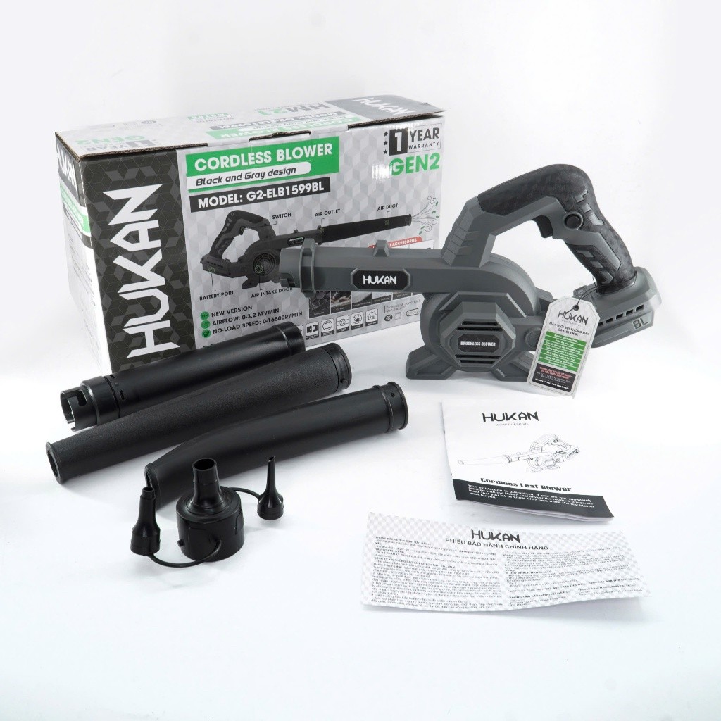 Máy thổi bụi pin HUKAN G2-ELB1599BL, Động cơ dây đồng