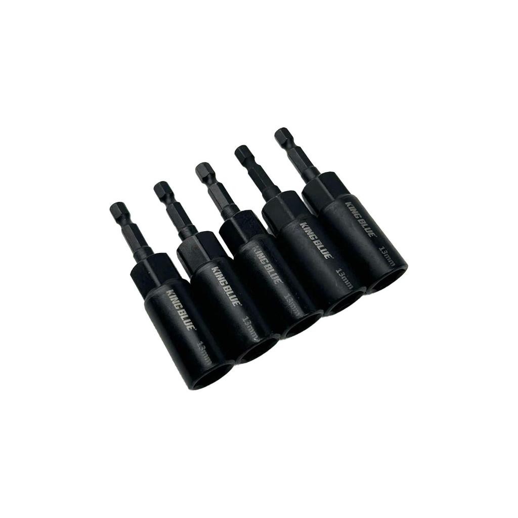 Đầu chụp Bulong sâu lòng KingBlue đa dạng kích thước 7 -19mm, dài 80mm chuôi lục giác 1/4 inch, đầu tuýp CR-V cao cấp