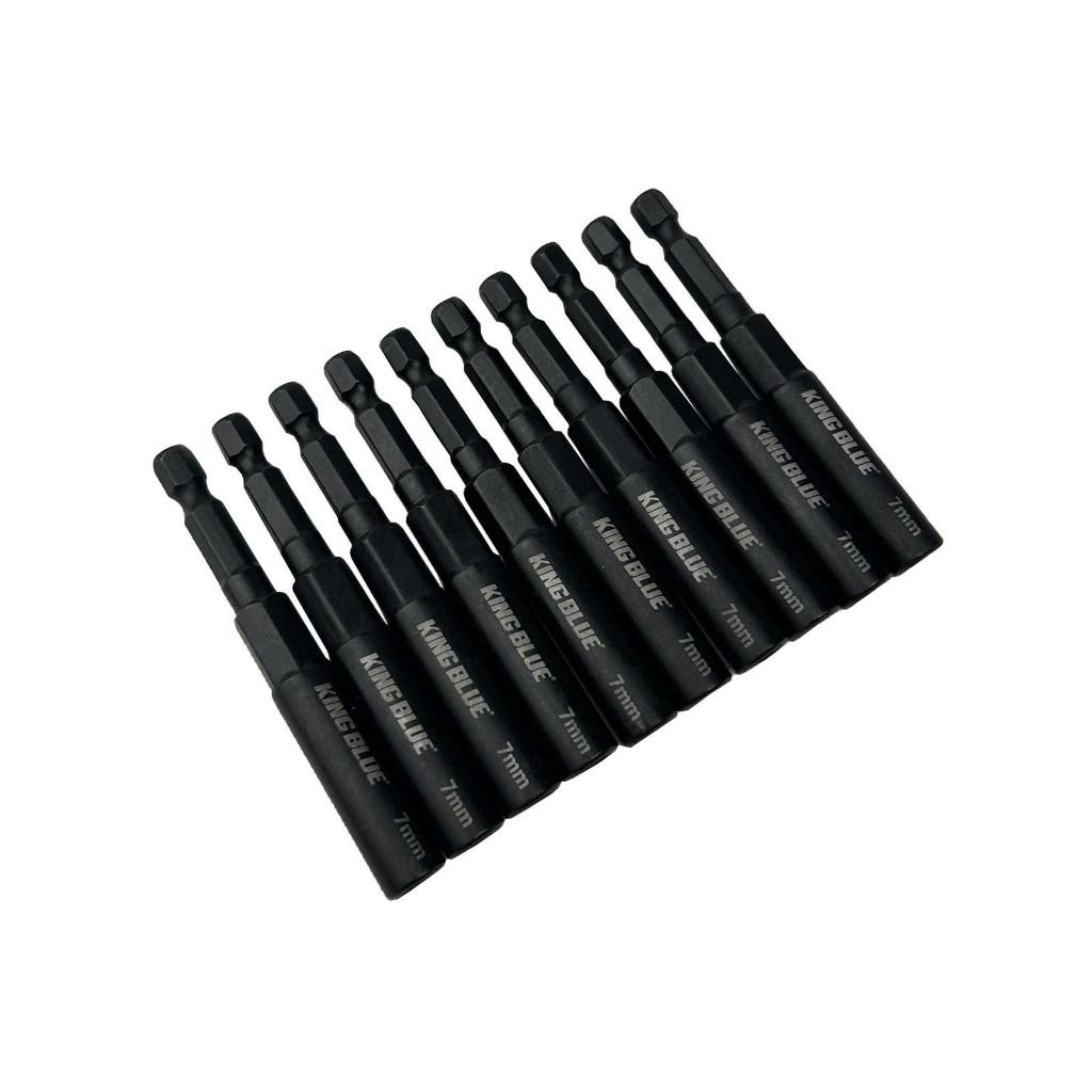 Đầu chụp Bulong sâu lòng KingBlue đa dạng kích thước 7 -19mm, dài 80mm chuôi lục giác 1/4 inch, đầu tuýp CR-V cao cấp