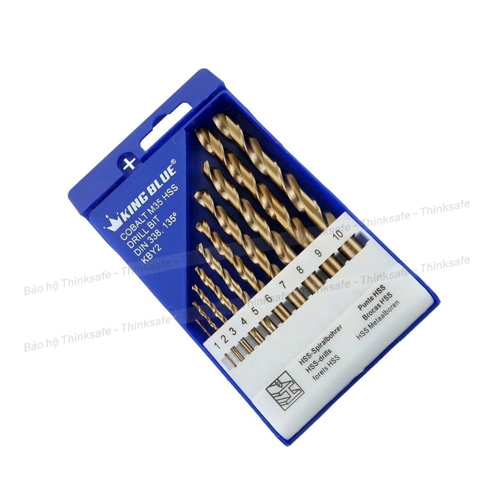 Bộ 10 mũi khoan inox, sắt, nhôm KingBlue KBY2-B10