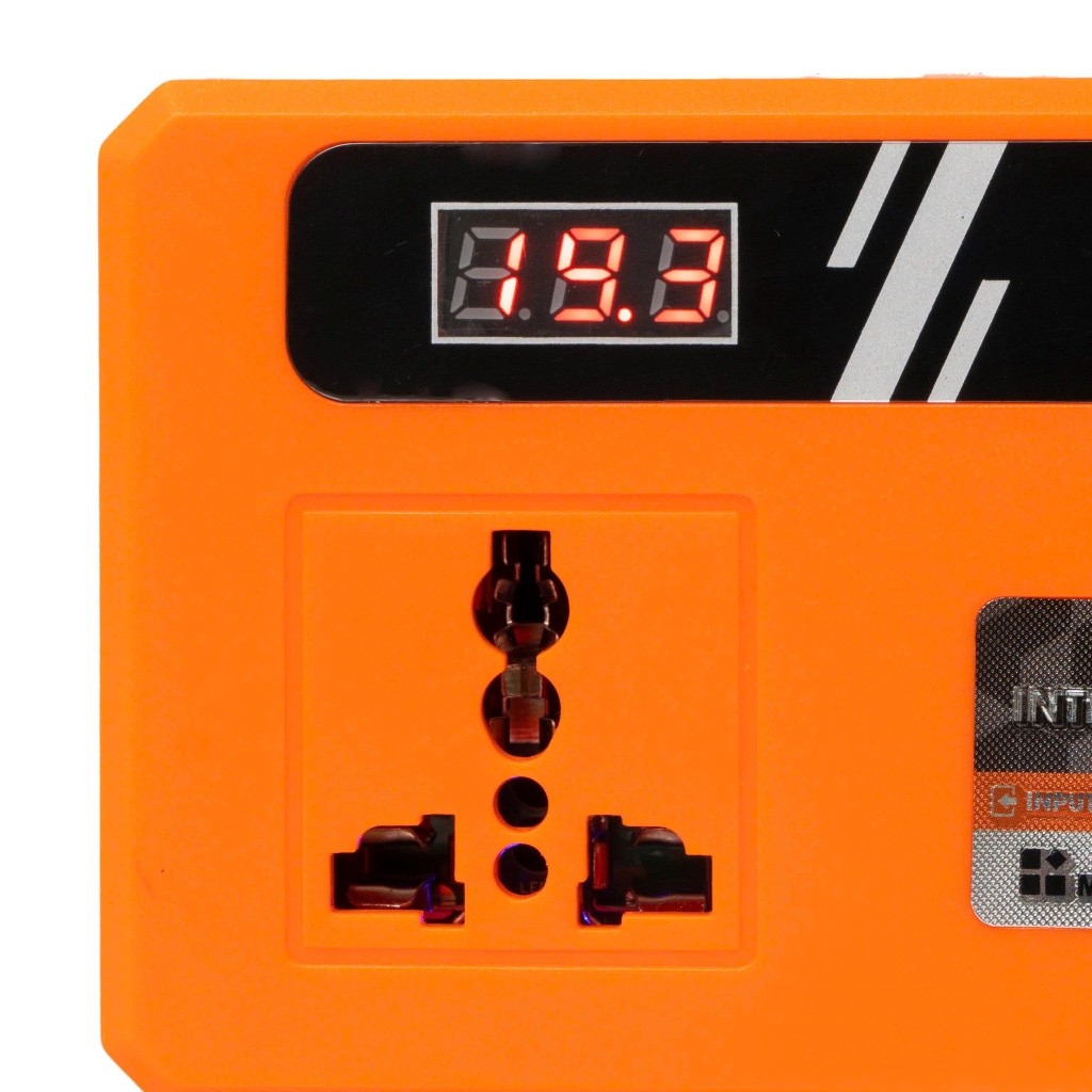 Bộ chuyển đổi nguồn điện HUKAN G1-BCN0218 | Chuyển từ pin 18-21V lên 220V Cắm Được Quạt Điện, Sạc Nhanh, Có Đèn Led