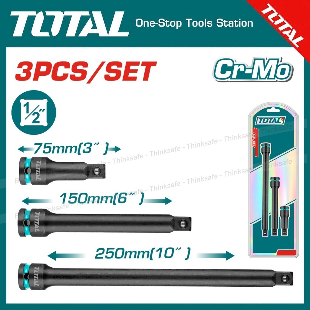 Bộ 3 thanh nối dài gắn máy bulong 1/2 inch Total THISEB12031