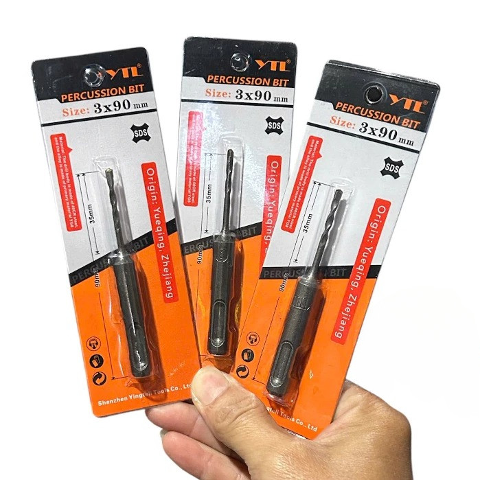 Mũi khoan bê tông không tắc kê YTL nhiều kích thước 3mm - 12mm, Chuôi gài SDS, Giúp khoan tường khoan bê tông dễ dàng