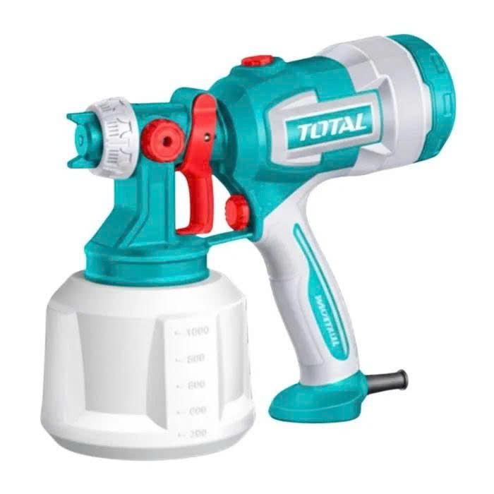 [Mẫu Mới] Máy Phun Sơn Điện 530W TOTAL TT4506 Bình sơn 1000ml, Chỉnh Tia Phun, Tặng Kèm Vòi Thổi Bụi