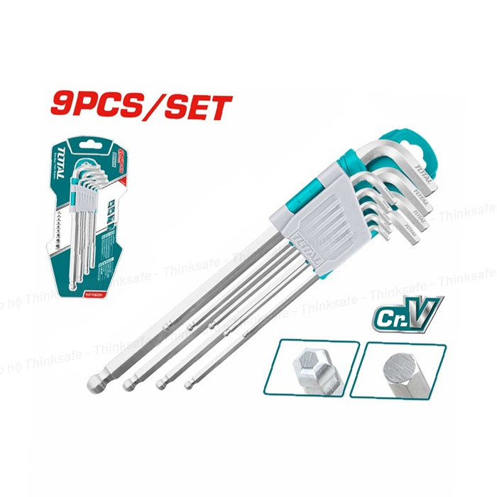 Bộ Chìa Lục Giác / Lục Giác Bông / Lục Giác Bi TOTAL Thép S2 Cao Cấp (Dòng SUPER) - Đầy Đủ Các Mã