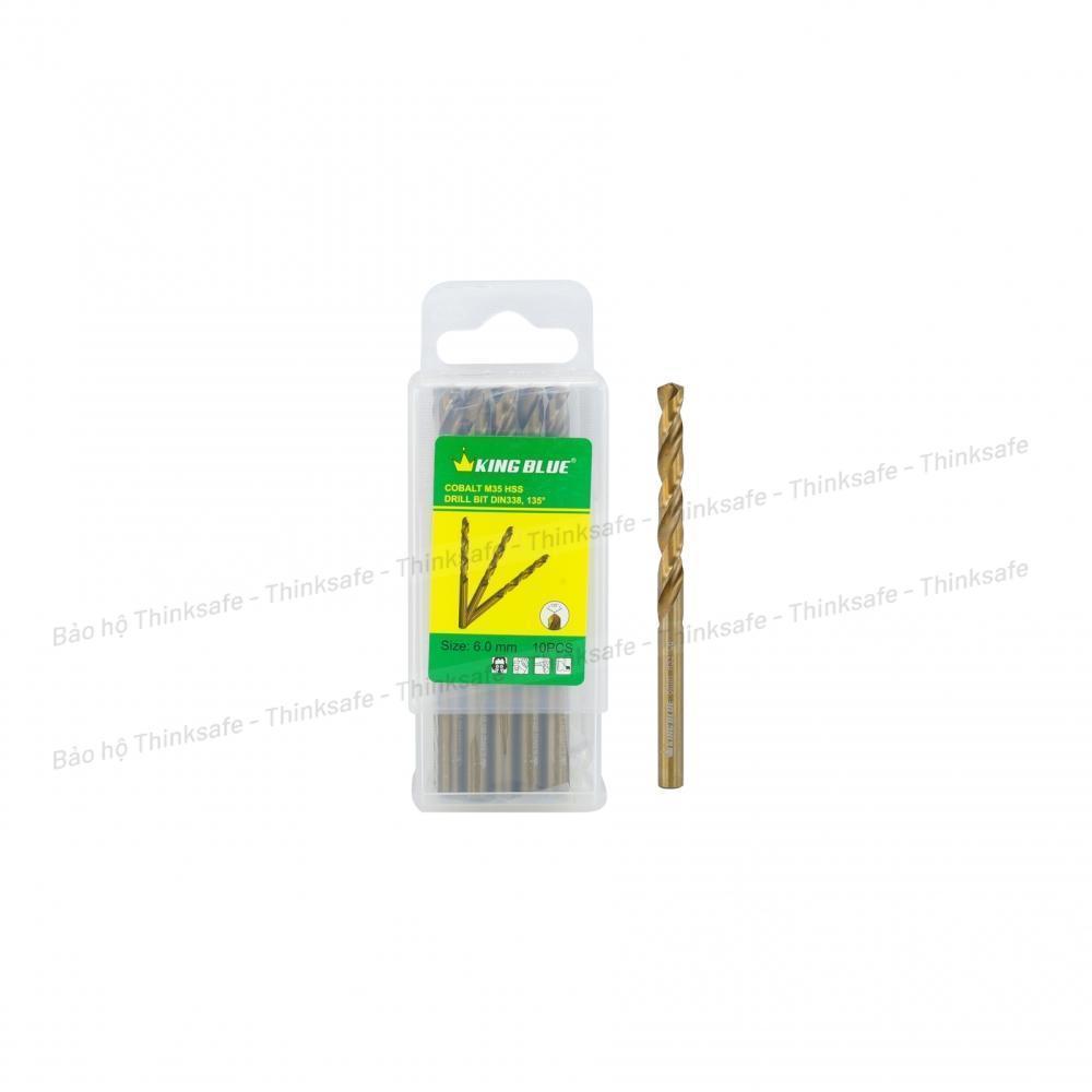 Hộp mũi khoan inox đuôi trơn KingBlue KBY2 kích thước 4-8mm, dài 75-117mm
