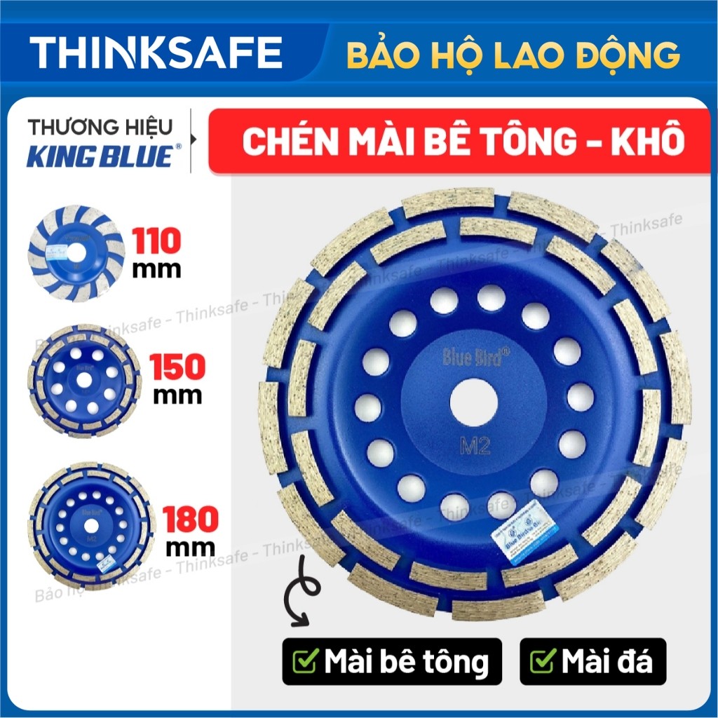 Chén mài khô KingBlue M2 xanh dương