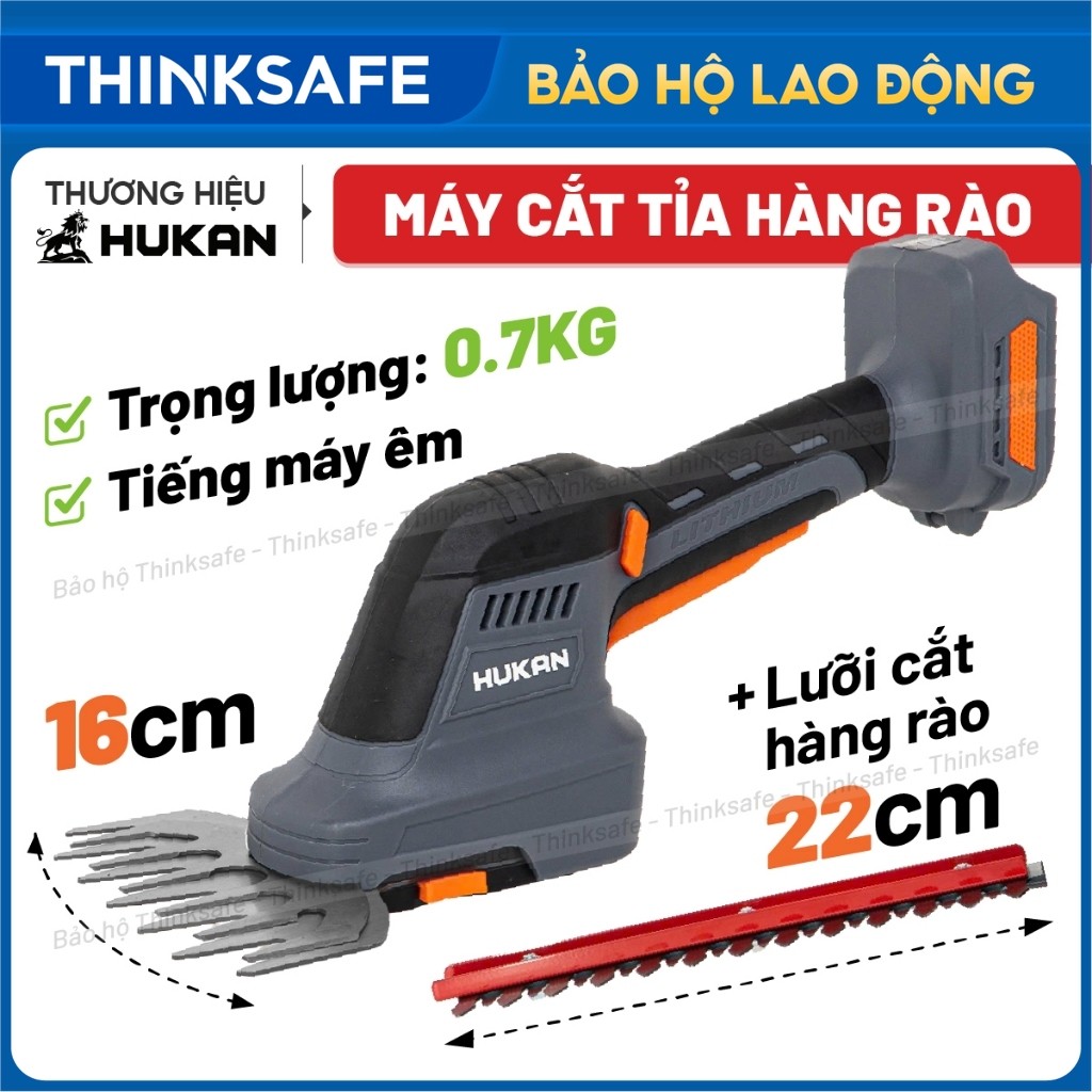 Máy cắt tỉa hàng rào pin HUKAN G1-GS400, Lưỡi cắt cỏ 16cm, Lưỡi cắt hàng rào 22cm, Kéo cắt vườn
