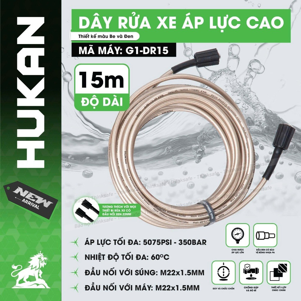 Dây rửa xe áp lực cao HUKAN