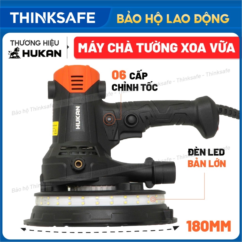 Máy Chà Tường Xoa Vữa Cầm Tay Có Đèn HUKAN G2-MTT181