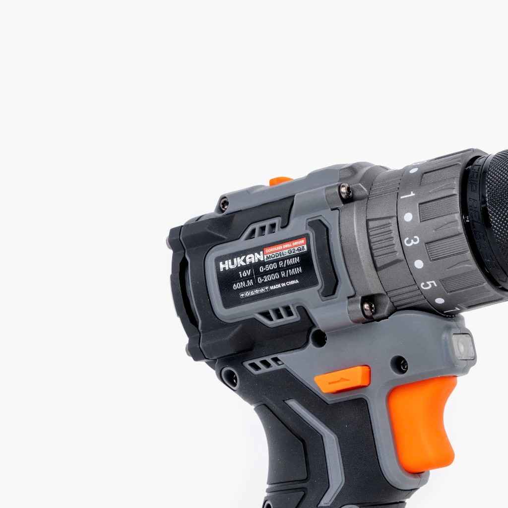 Máy khoan pin 3 Chức năng HUKAN G2-Q8, Không chổi than 60Nm, 13mm, Có khóa trục 20 cấp trượt
