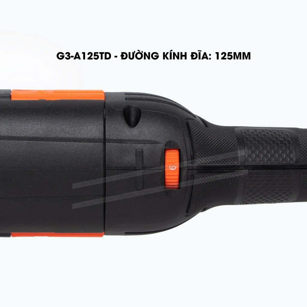 Máy mài cầm tay HUKAN G3-A125TD, Công tắc bụng, Đĩa 125mm, Công suất 1200W, 6 Tốc độ 10.000v/p