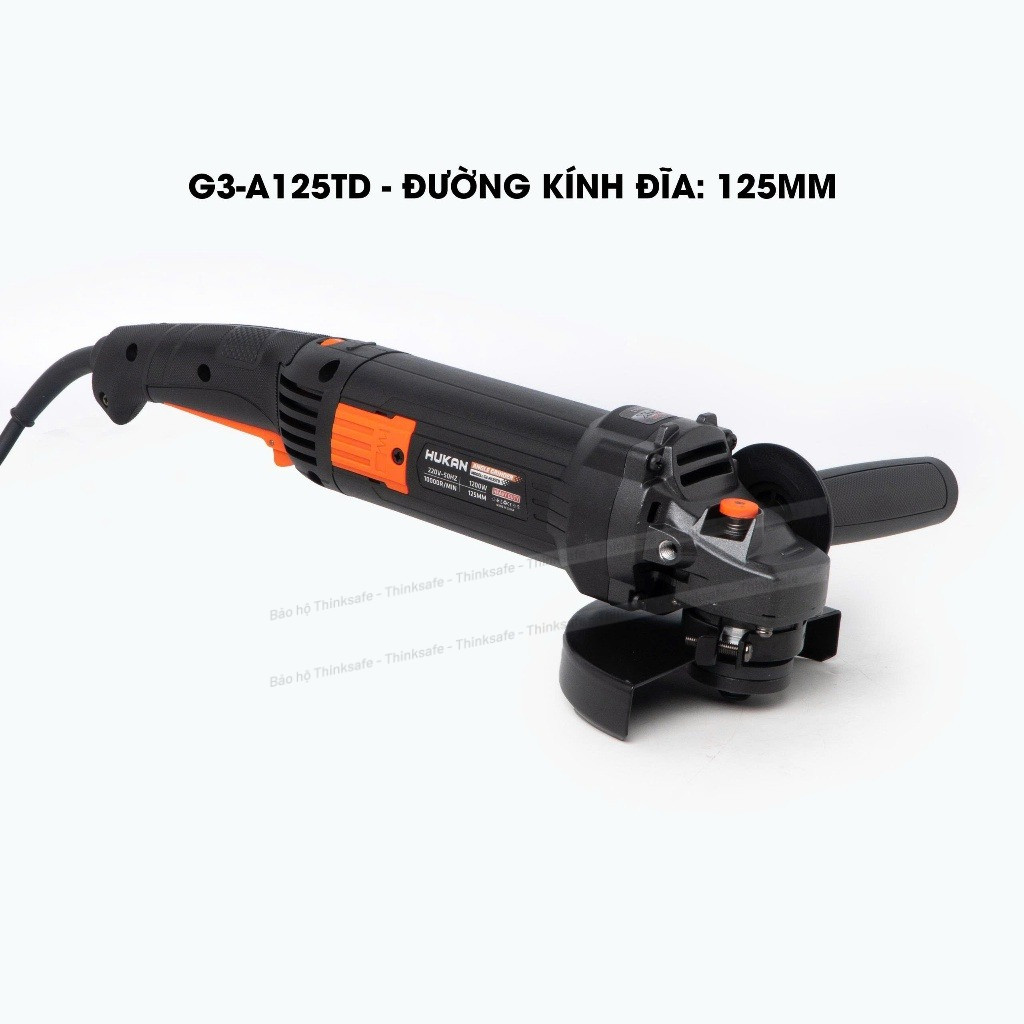 Máy mài cầm tay HUKAN G3-A125TD, Công tắc bụng, Đĩa 125mm, Công suất 1200W, 6 Tốc độ 10.000v/p