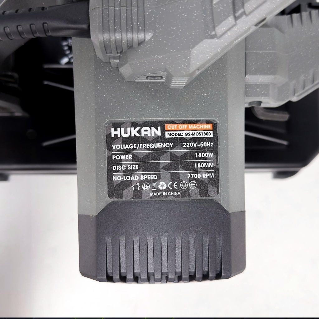 Máy cắt sắt bàn HUKAN G2-MCS1800, Công suất 1800W, Lưỡi cắt 180mm, Góc cắt 45 độ, Tốc độ 7700v/p
